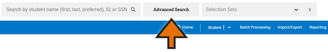 Advanced search button