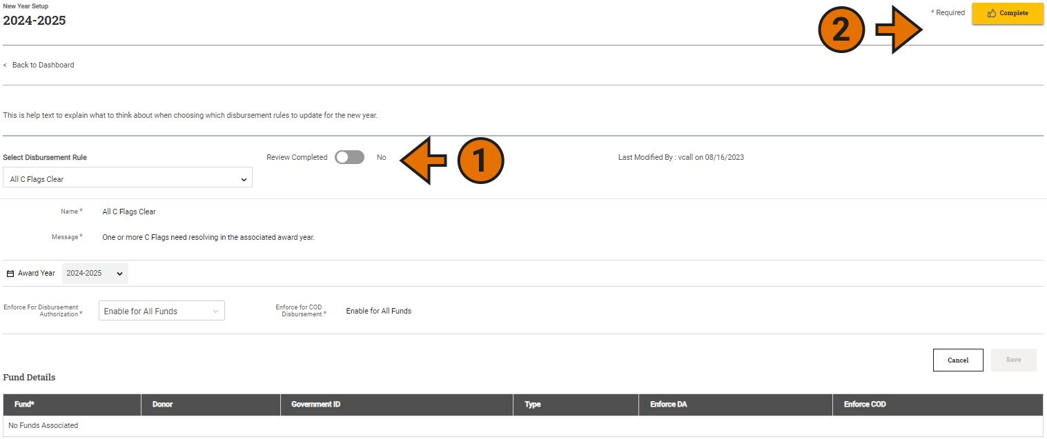 NYS Disbursement Rules page